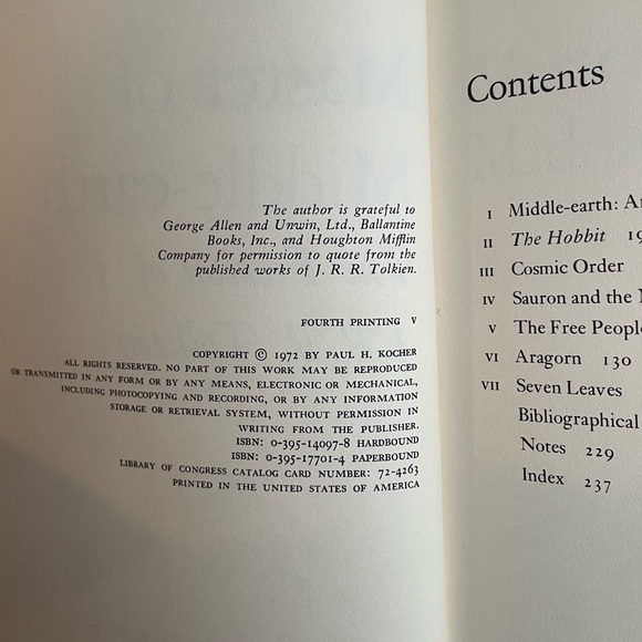 Tolkien Master of Middle Earth 1972 Vintage Fiction of J R R Tolkien Paperback - Picture 4 of 8